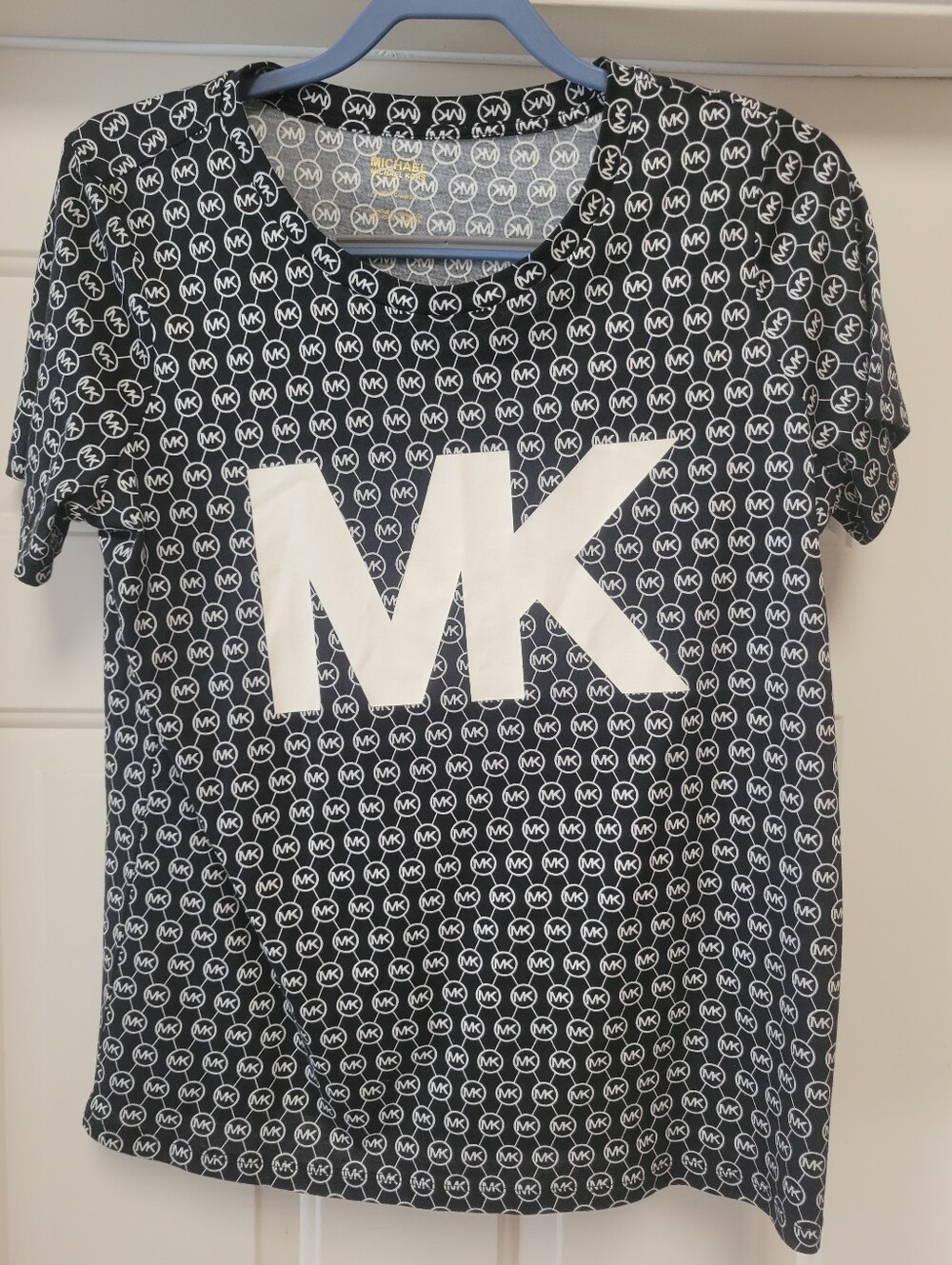 Michael Kors - Black Logo Shirt with White MK